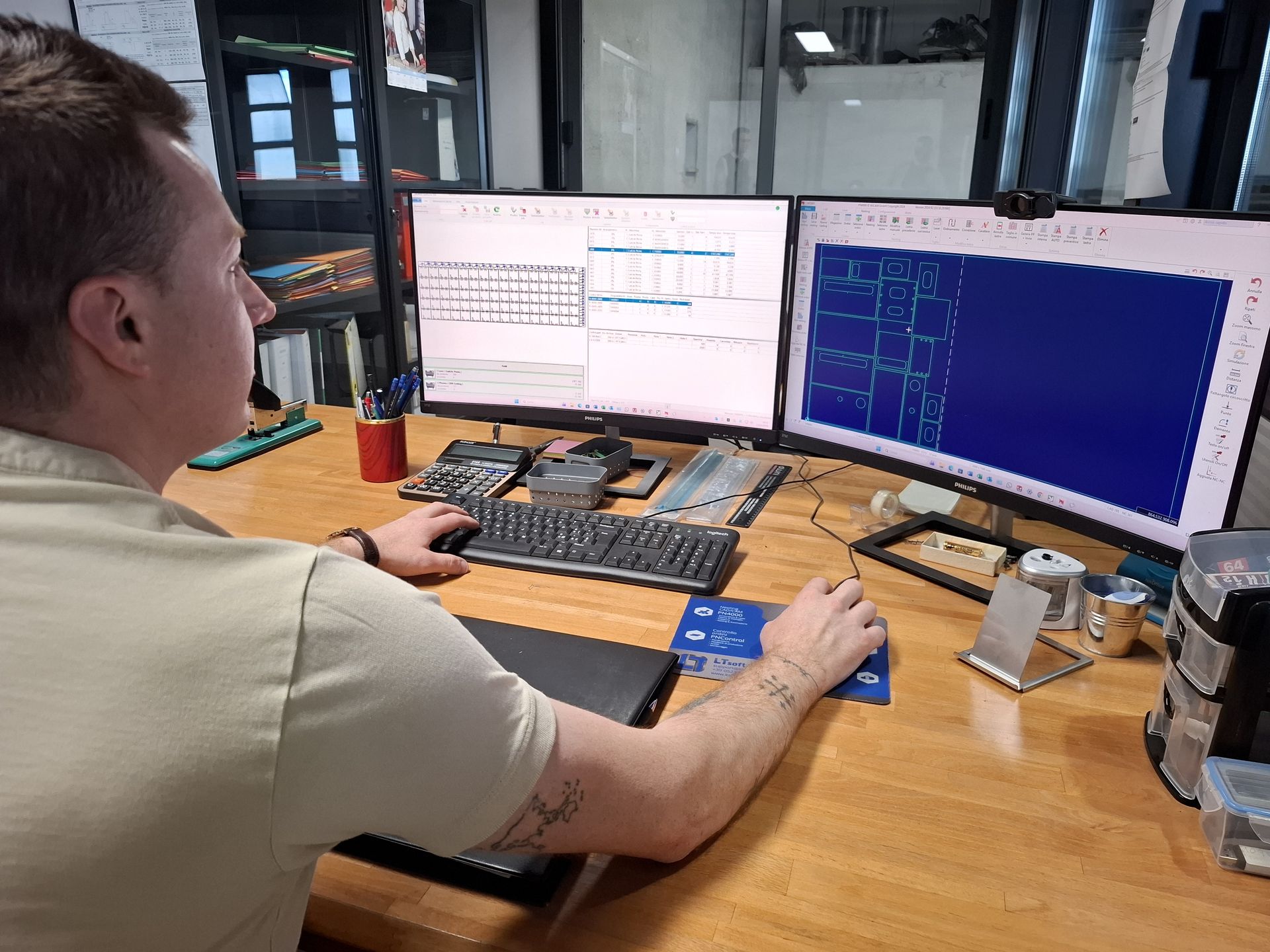 Postazione di programmazione con PN4000 alla Ditta Rinaldi Fernando & Figlio